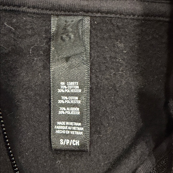 Skims French terry Black Zip-Up Hoodie S - Picture 3 of 3